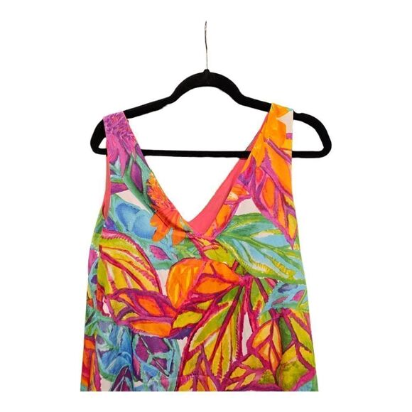 LAUREN RALPH LAUREN Tropical Floral Flutter Hem Dress - Size 12 - Picture 4 of 6